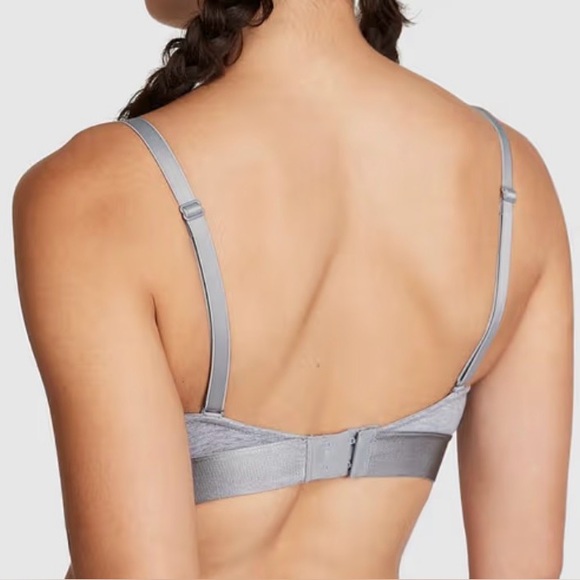 NWOT heather grey PINK Victoria’s Secret lightly lined wireless bra - Picture 2 of 8